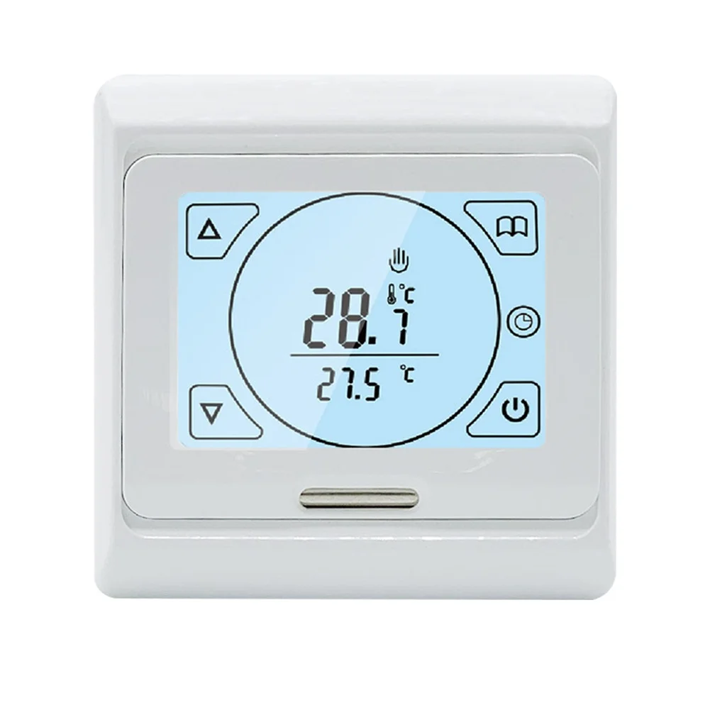 Floor Heating Controller Programmable Thermostat 7-days Programmable Settings Built-in Temperature Sensor 16A 3A