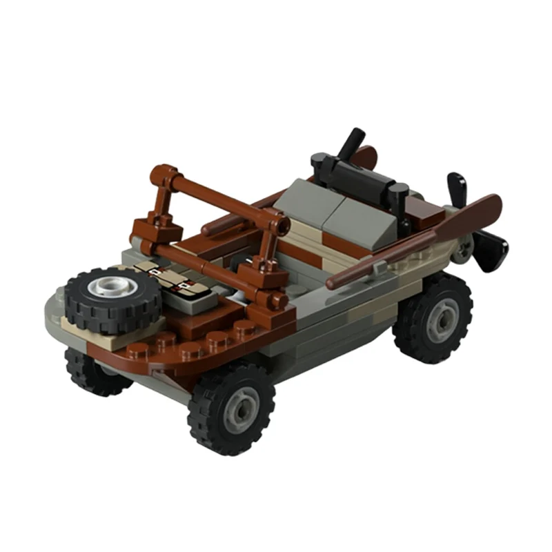 Amphibious Utility Vehicle Model MOC Building Bricks War Equipment Modular Technology Gifts Holiday Assemble Children Toys Suit