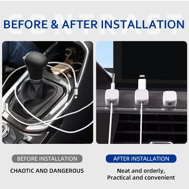 2026 New For Toyota Car Dashboard Data Cable Clip USB Line Hub Wire Holder Fixing Clamp For Toyota Corolla Camry Rav4 Yaris hilu