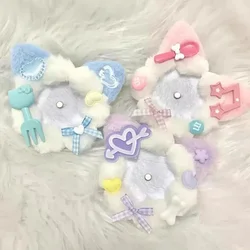 1 Piece Cute Fashion Badge Pin Holder Cartoon Kitten Ear Anime Kpop Badge Cover Case Student Portable Sweet Badge Storage Bag