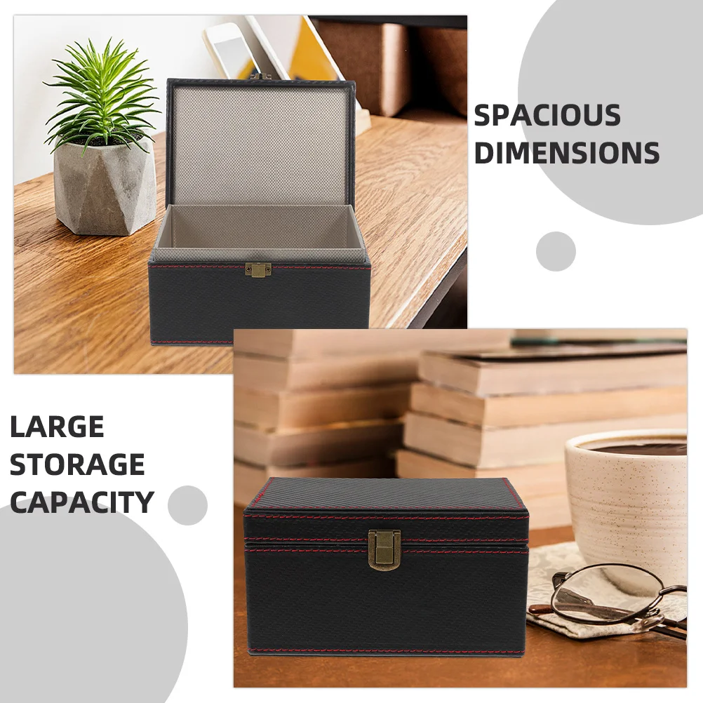 

Car Key Organizer Box Large Capacity Carbon Fiber Storage Case Faraday Key Fob Protector For Keys Phones Coins Car