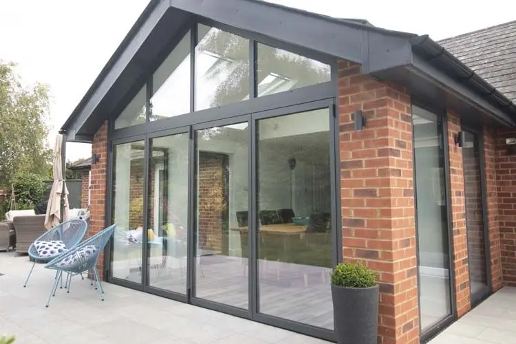 Modern Villa Room Partition Accordion Door Bifold Thermal Break Aluminum Glass Bi Folding Door Patio Luxury Glass Folding Doors