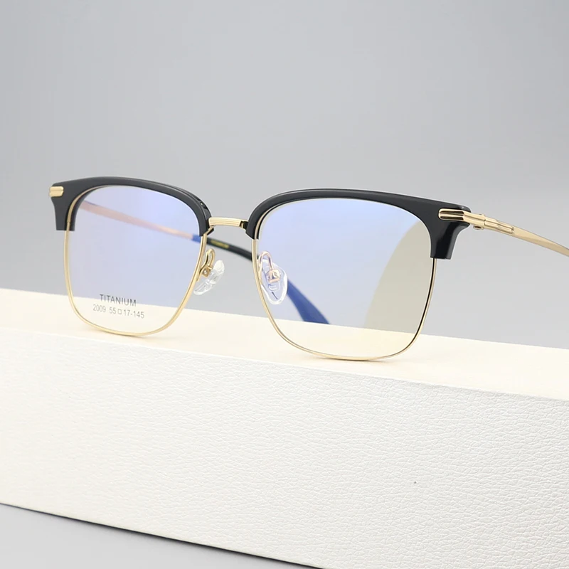 

New Fashion Eyewear Retro Square Titanium Eyeglasses Myopia Optical Prescription Glasses Frame Men And Women Eyeglasses Eyewear