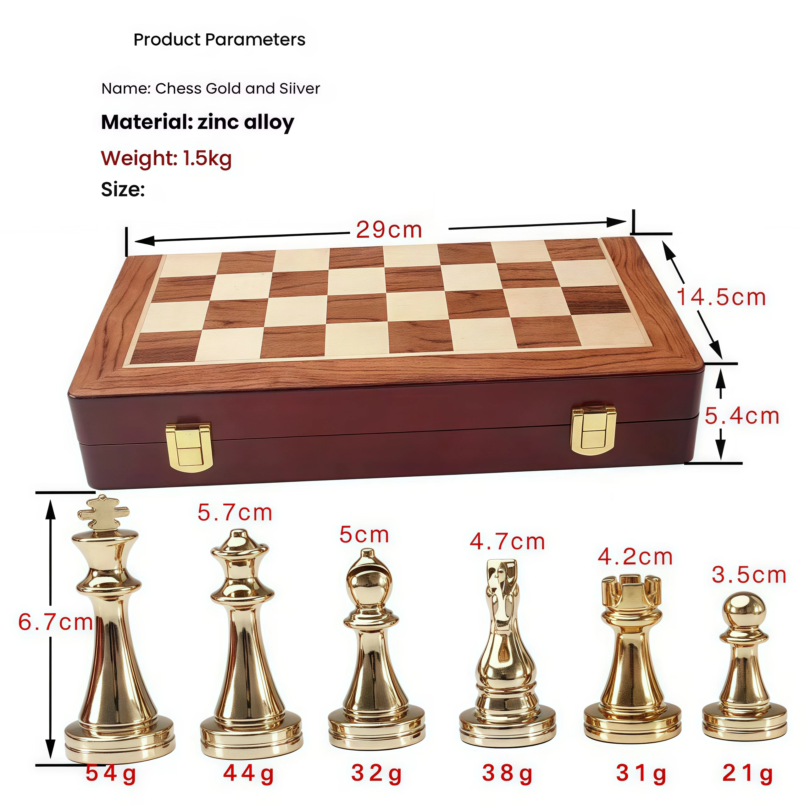 مجموعة شطرنج معدنية براعة رائعة لهدية اللعب الاستراتيجية وزراعة الاهتمام