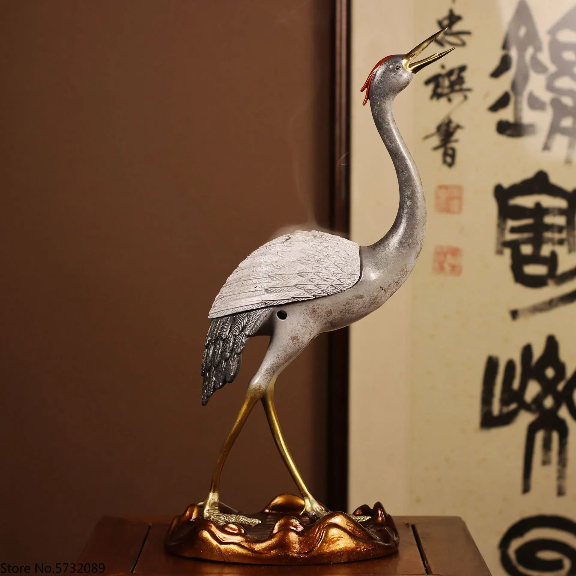 Crane decorations, incense seats, aromatherapy study, tea room, incense burner, handicrafts, birthday greetings, housewarming