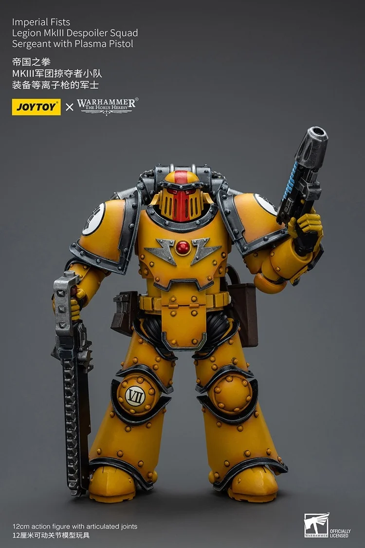

JOYTOY Warhammer "The Horus Heresy" Imperial Fists Legion MkIII Despoiler Squad Sergeant With Plasma Pistol Action Figures Doll
