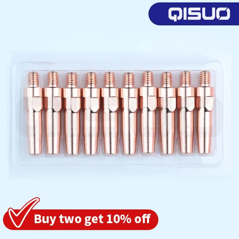 

Copper MIG WELDING CONTACT TIP M6 45mm 45mm 0.8/1.0/1.21.4/1.6mm for Panasonic 200A 350A 500A Torch