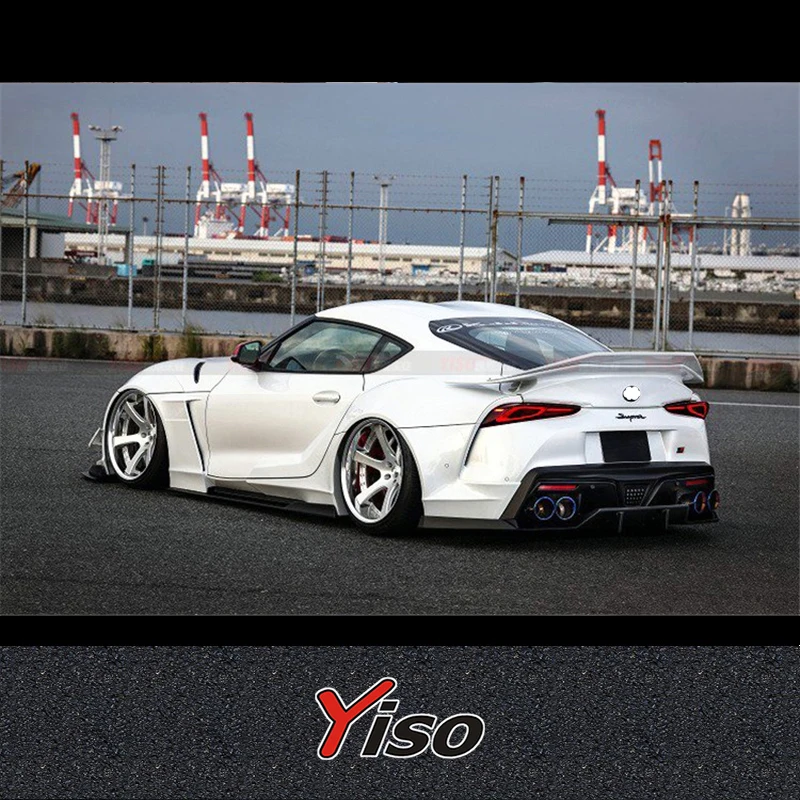 FOR TOYOTA SUPRA A90 Modified Carbon fiber KUHL Rear spoiler After Cornerite Aerodynamic kit Front Spoiler