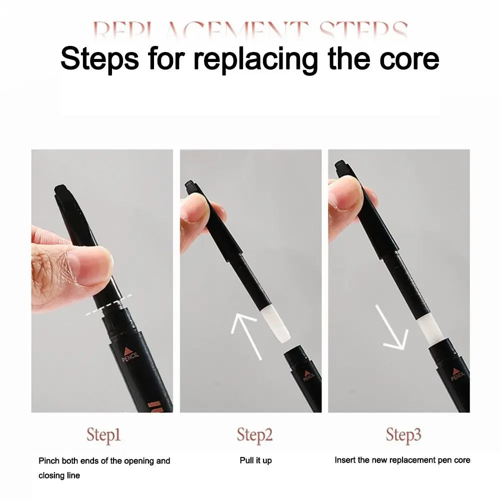 Automatic Sharpen Eyebrow Pencil Portable Smudge-proof Double-ended Eyebrow Pencil Waterproof Sweatproof Eyebrows Makeup Tool