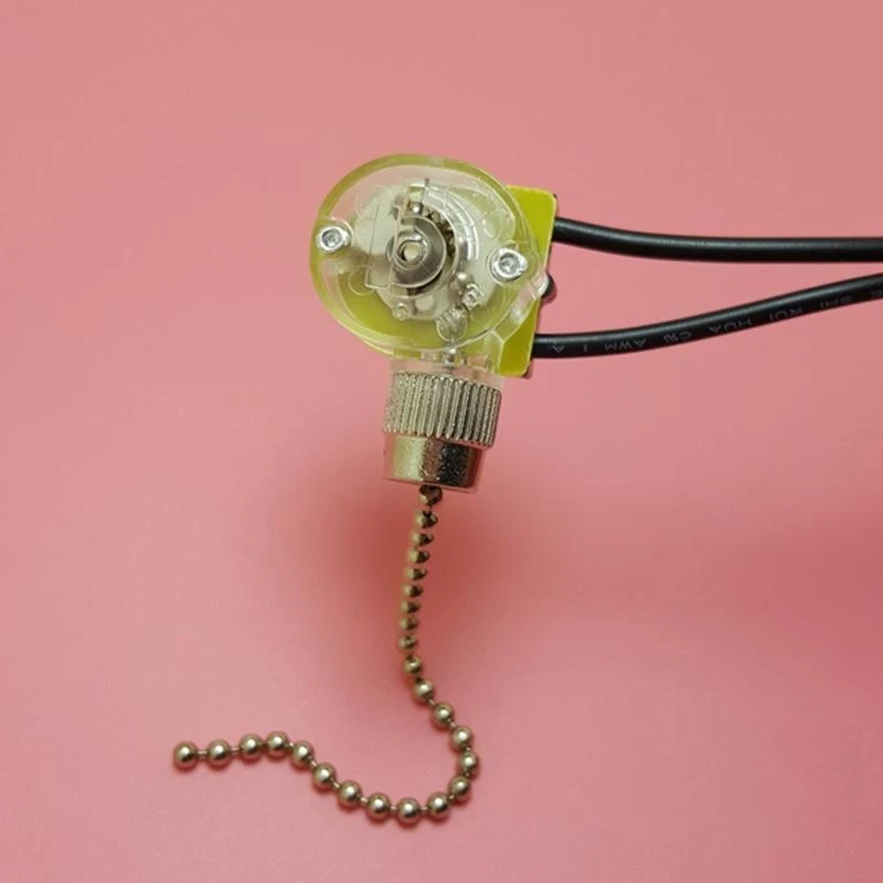 JX42B 250V DIY Wall Light Pull Chain Cord Controller Switch for Ceiling Fan Lamp