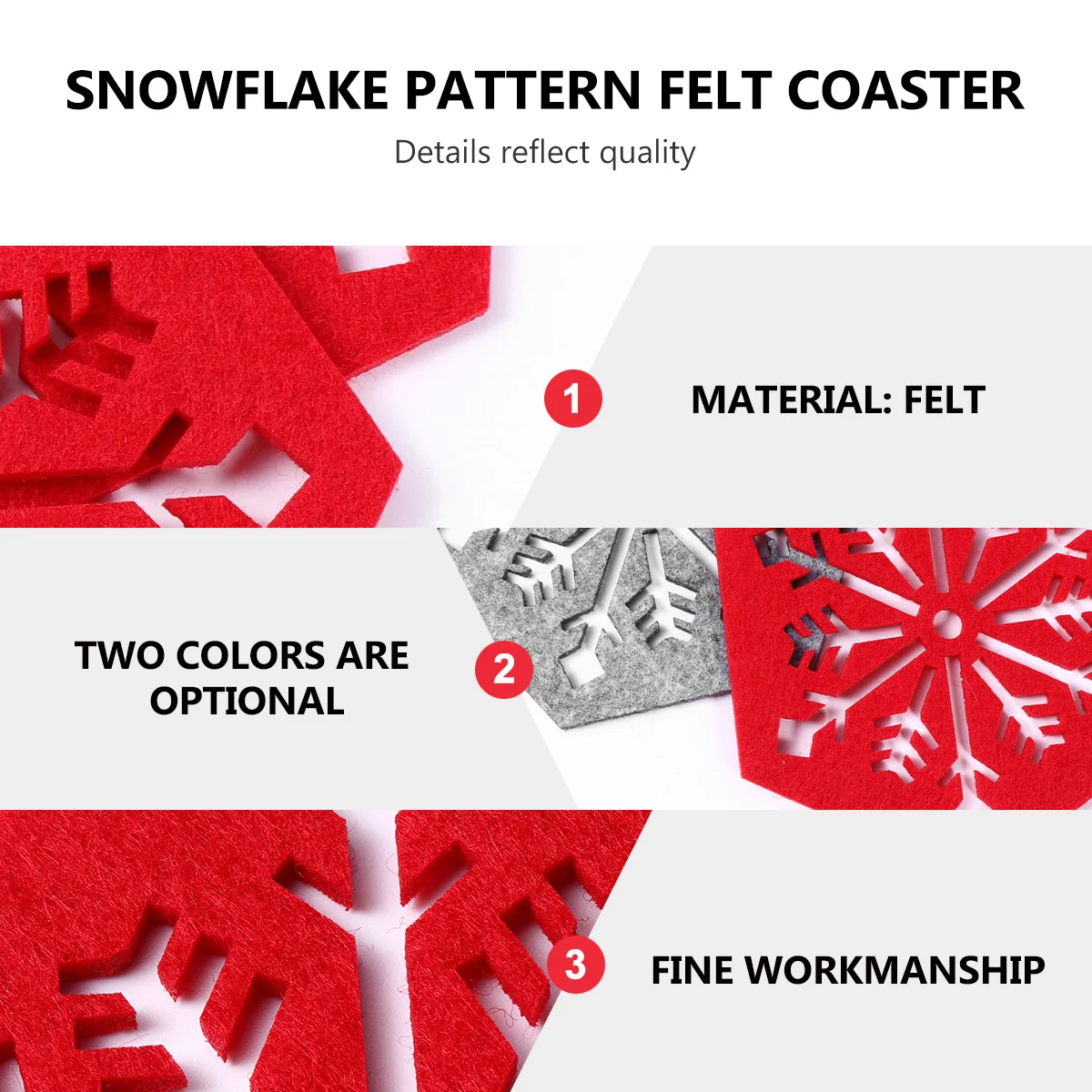 

14 шт., термостойкий коврик для чашки из фетра со снежинками, мягкий практичный коврик для горячей коврика, кухонный обеденный стол, изолированный держатель для кастрюли