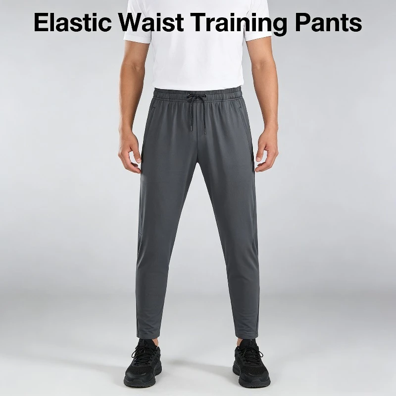 

Дышащие быстросохнущие мужские эластичные брюки для бега с карманами для бега и повседневной одежды