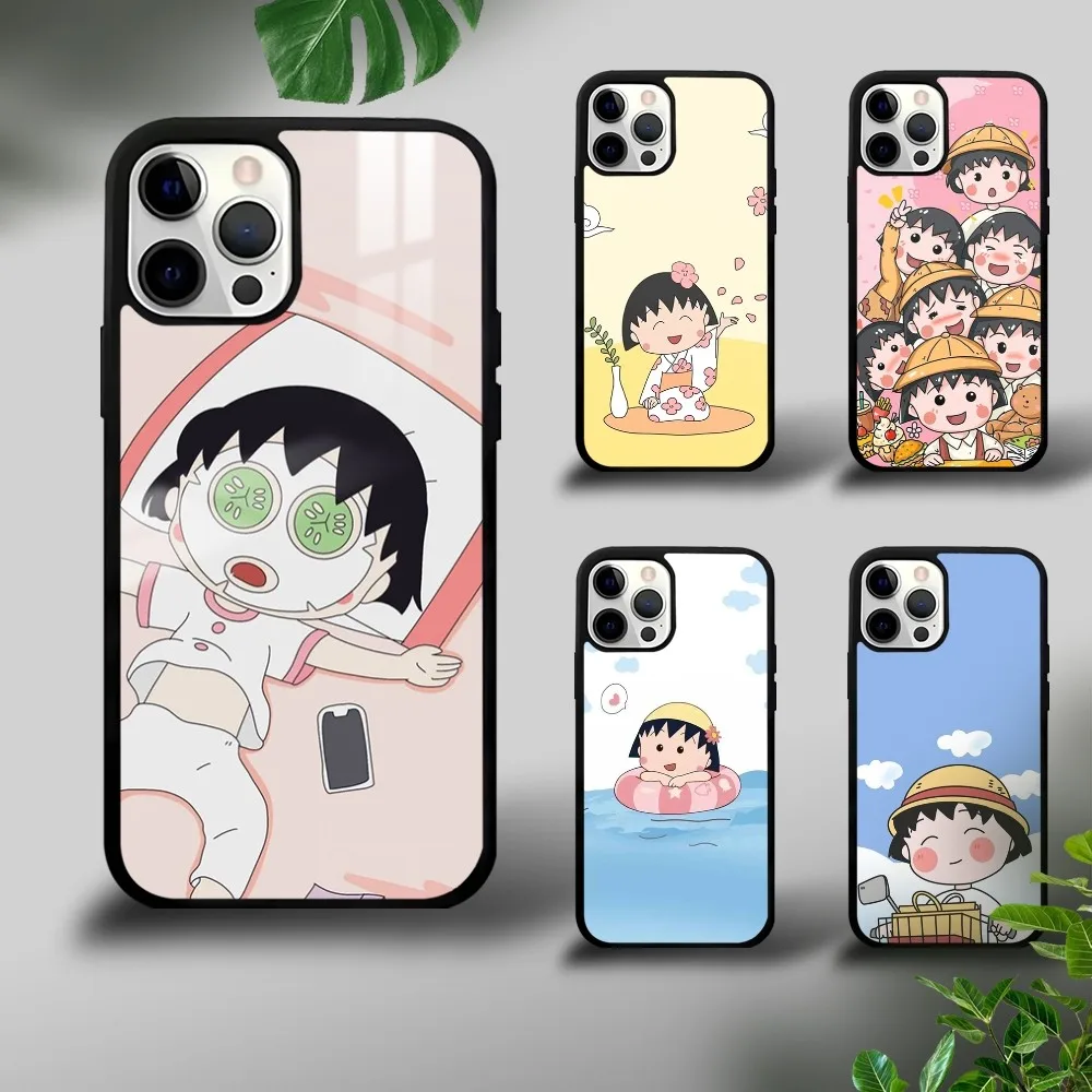 Catoon Chibi M-Maruko ChanS Phone Case For iPhone 16 15 14 13 12 11 Pro Xs Max Mini Plus Celulares Hard Funda