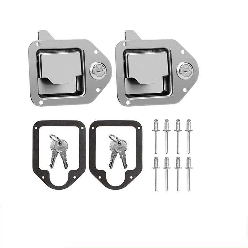 

Truck Tool Box Latch G-Lock Tool Box Lock Steel + Key Door Latch Handle For RV Truck ATV Box Door Latch Handle 2PCS-A67F