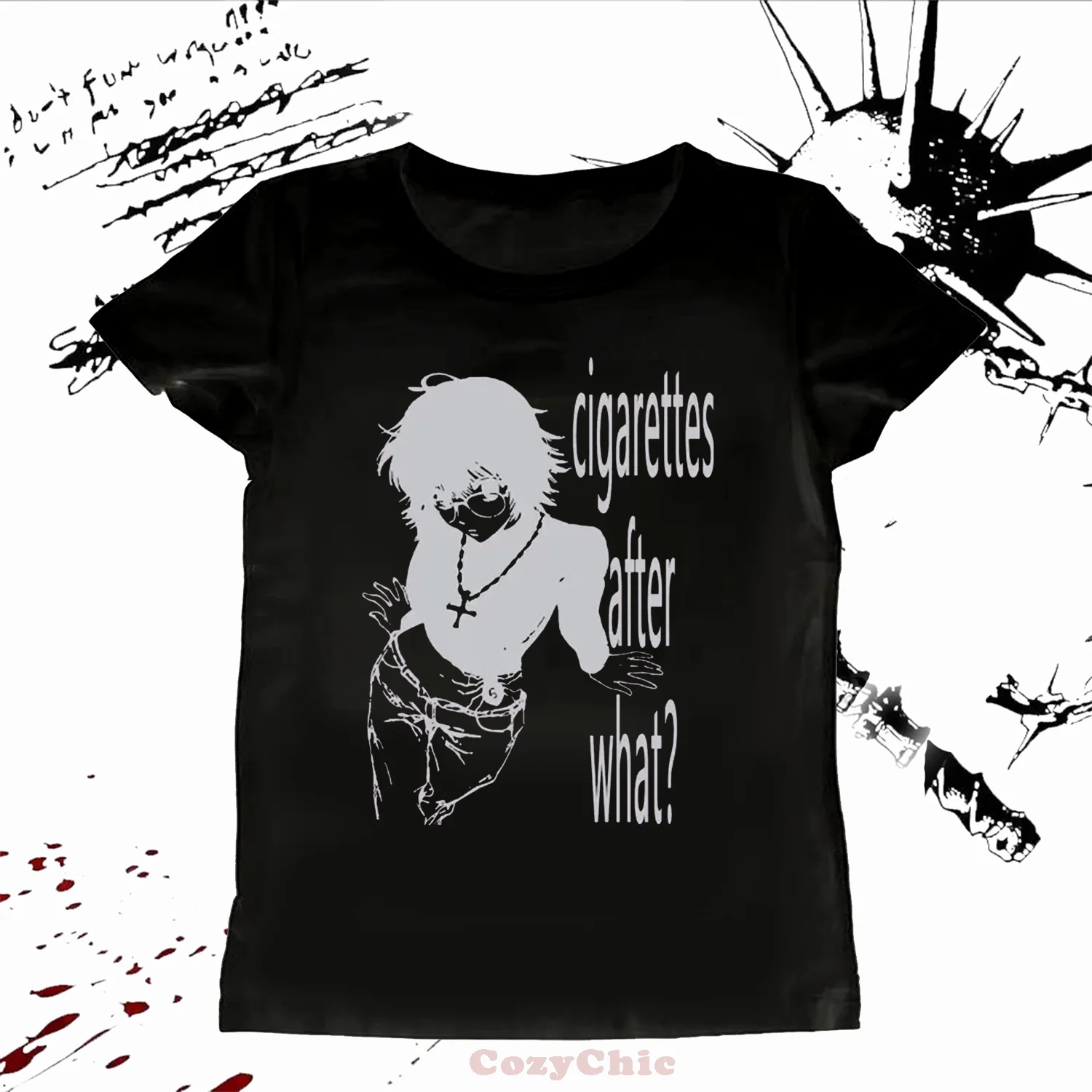 No Bike Today T-Shirt Motorbike and Petrol Head T-Shirt Anime Graphic Retro Streetwear Crew-neck Short-sleeved Women's Y2k Top