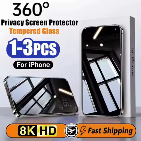 1-3Pcs 360 Degree Privacy Tempered Glass for iPhone 16 15 14 Plus 13 12 mini 11 Pro X XS MAX XR 4-Ways Anti Spy Screen Protector