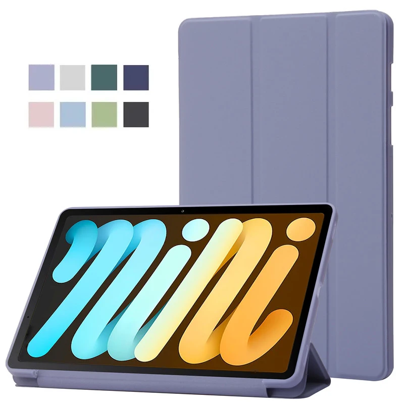 Etui na iPada Mini 7 2024 Trifold PU Leaher Soft Back Stand Tablet Funda Etui na iPada Mini 6 Etui na iPada Mini 7 Pokrowiec 8,3 cala