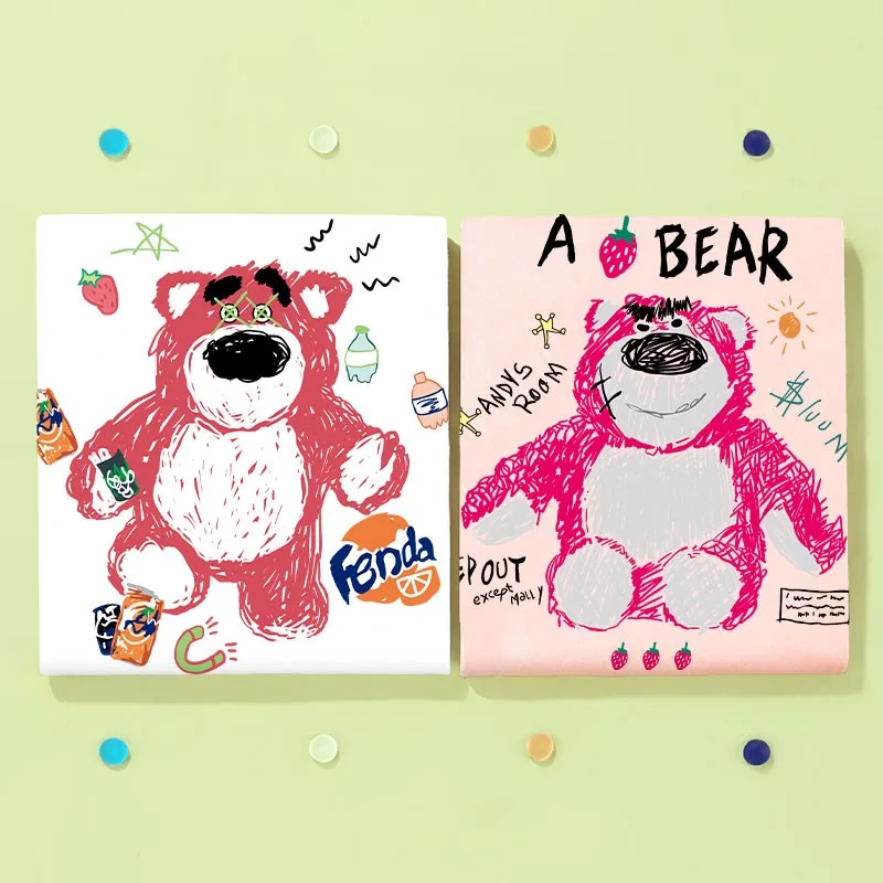 

Lotso Strawberry Bear Short Sleeve T-shirt Women Disney Cartoon Cute Top Girls All Cotton Casual Cotton Clothing Trend