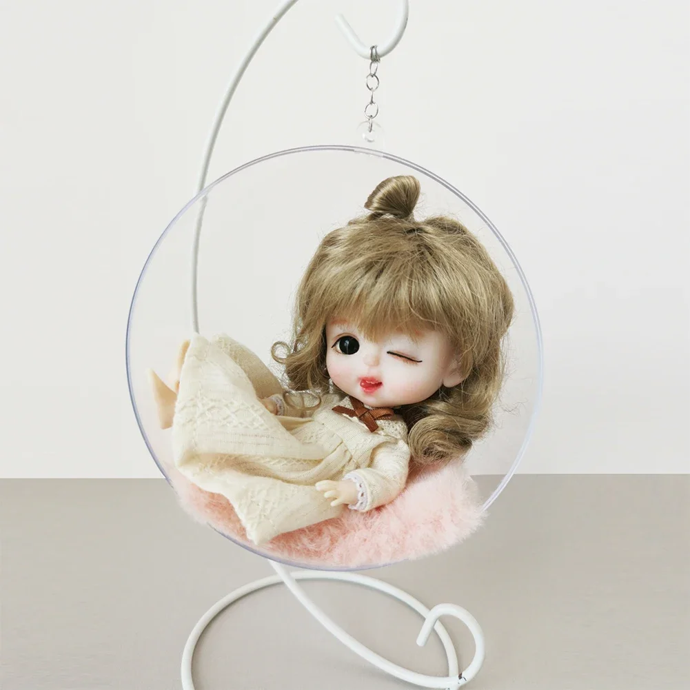 Mini Hanging Chair Hanging Basket for Dollhouse 12 Points Ob11 Cotton Doll Baby Miniature Shooting Scene Props for Figure Doll