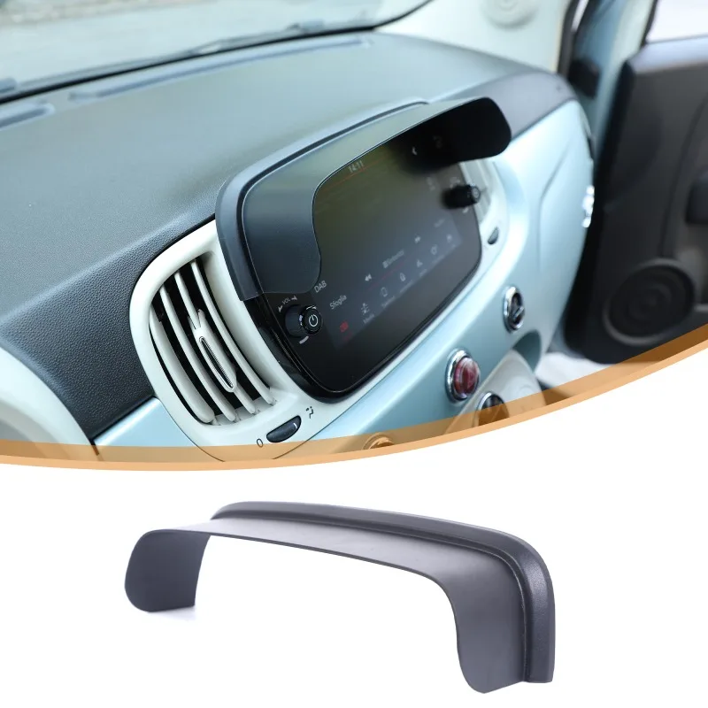 

ABS For 2016+ Fiat 500 Dashboard Navigation Screen Sun Visor Car GPS Sunshade Cover Car Accessories
