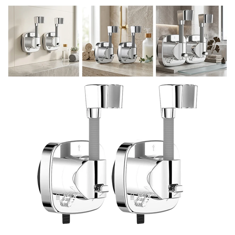 Drill Free Shower Head Holder Designed for Standard Shower Arms and Handheld Units with 70 cm Height Adjustment