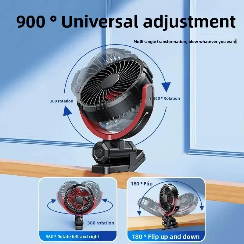 Durable Electric Tricycle Special Car Fan Old Man Le Roof Clip Usb Charging Car Stall Electric Fan