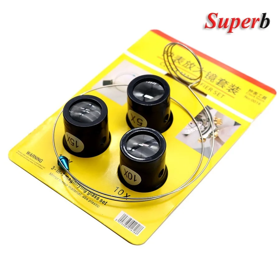 4 Uds herramienta de lupa de reloj lupa de ojo lupa de bucle herramientas de aumento de joyería