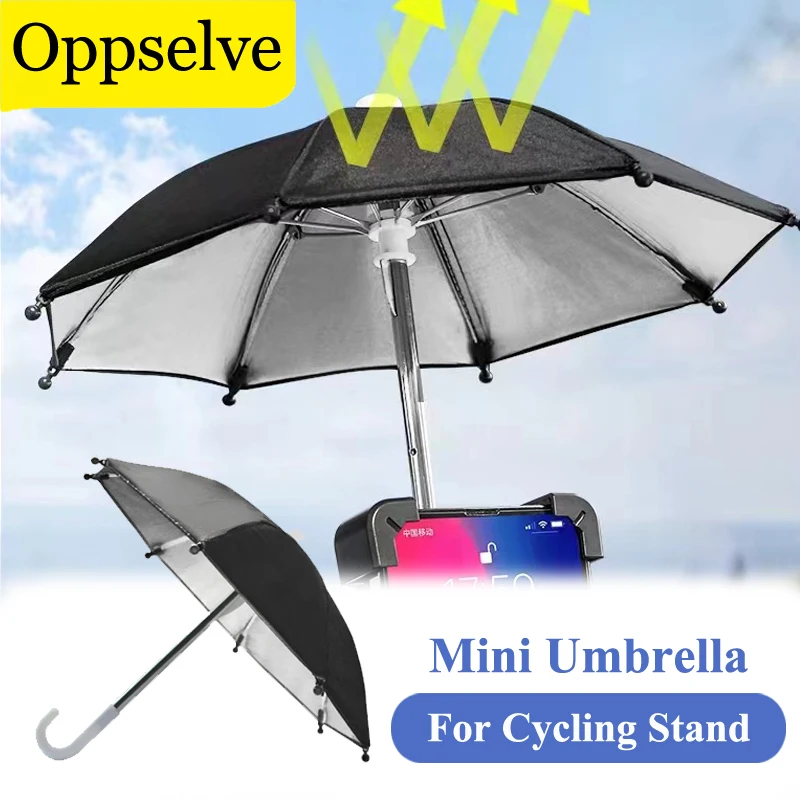 Adjustable Rainproof Small Umbrella For Bike Motorcycle Electric Vehicle Mobile Phone Holder Navigation Stand Sunscreen Sunshade