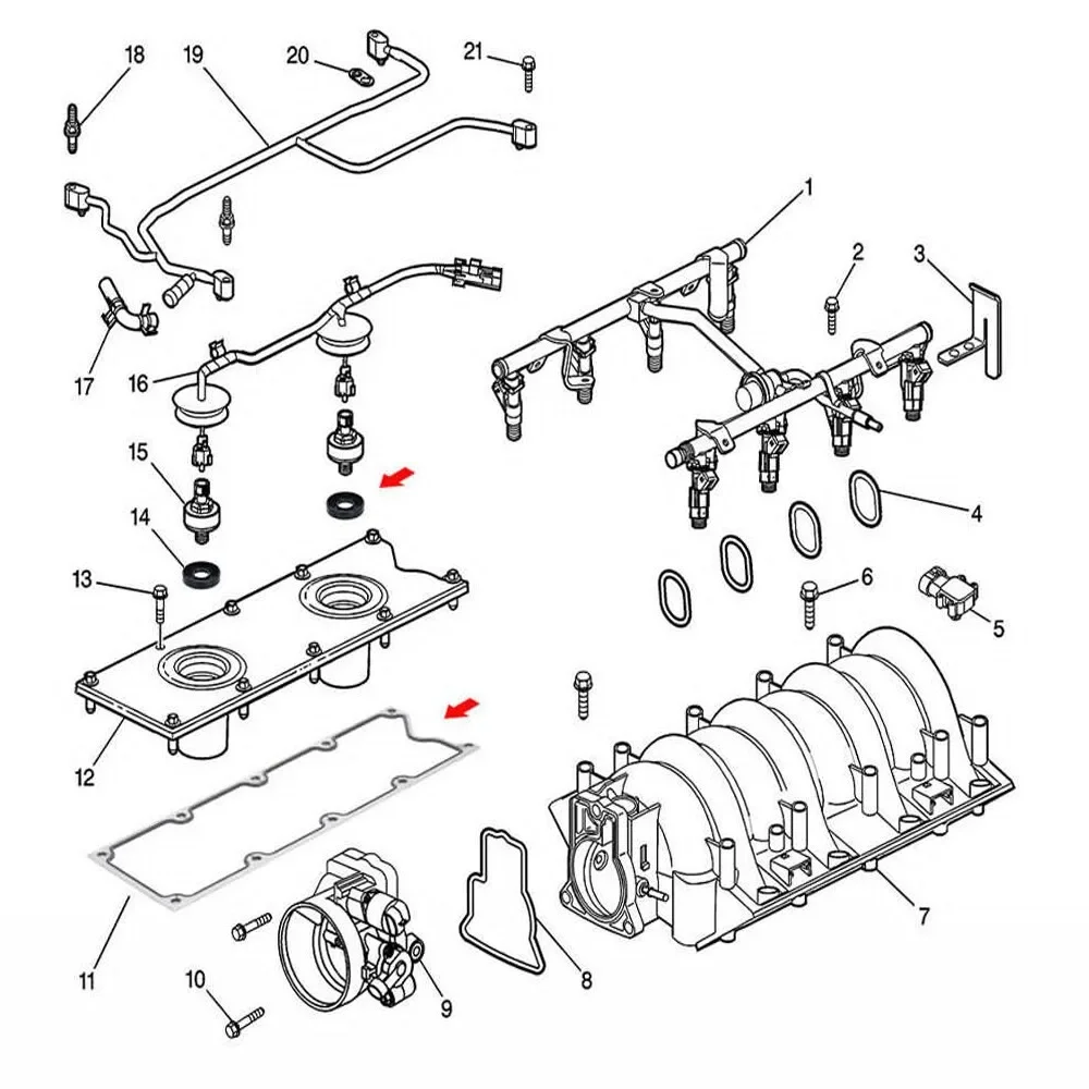 Pelindung Plat Gasket Aluminium Gen 3 LS Untuk GM LQ4 LQ9 4.8L 5.3L 5.7L 6.0L Tahun 1999-2003 Warna Perak XZ-0008