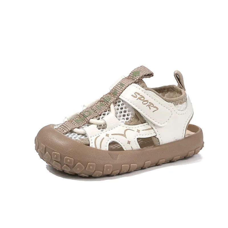 

Kids Casual Shoes Hollowed-out Mesh Breathable 2025 Summer New Boys Girls Sandals Toes Capped Children Sports Sandals Hook&loop