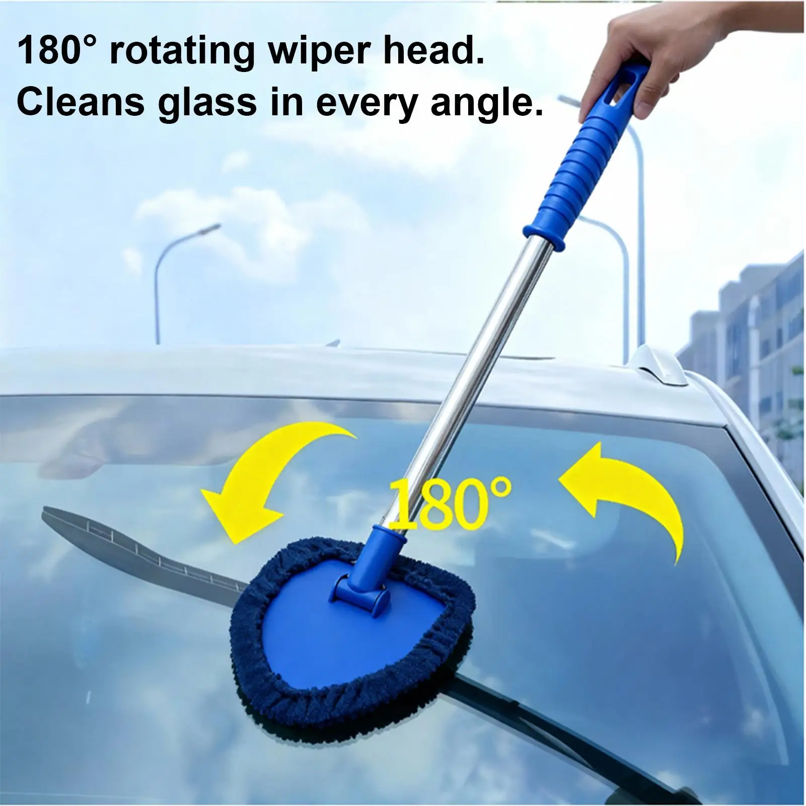

Windshield Cleaner Inside Telescopic Soft Non Slip Tool Interior Windshield Cleaner For Automotive Vehicle Trunk Home Indoor