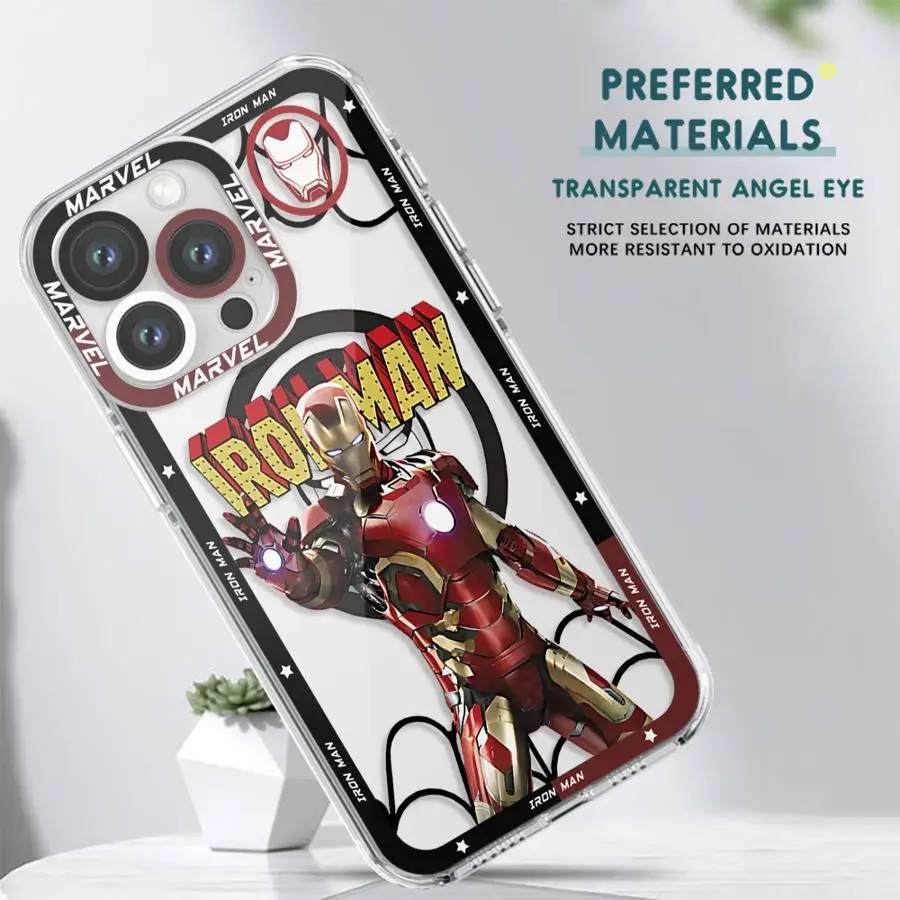 Marvel Super Hero Case for OPPO A98 A94 A92 A78 A76 A74 A72 A58 A54 4G A55 A16 A17 A32 A57 A31 5G Transparent Soft Cover