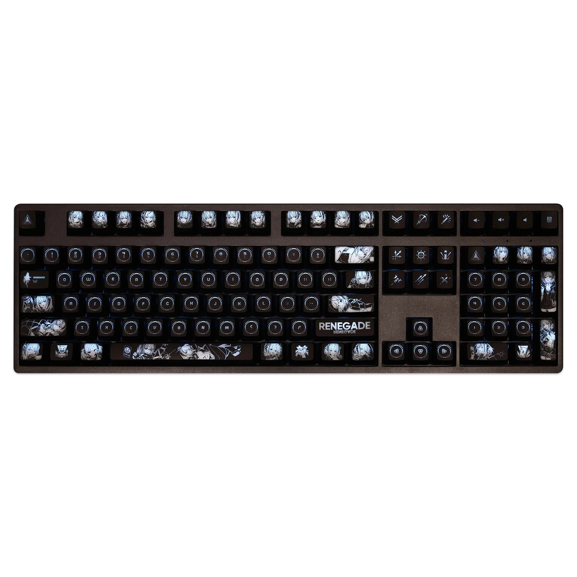 Imagem -05 - Teclado Retroiluminado com Tema Arknights w Anime Game pc Coating Logitech G512 G610 Razer Blackwidow Huntsman Corsair K70 K95 104 Chaves