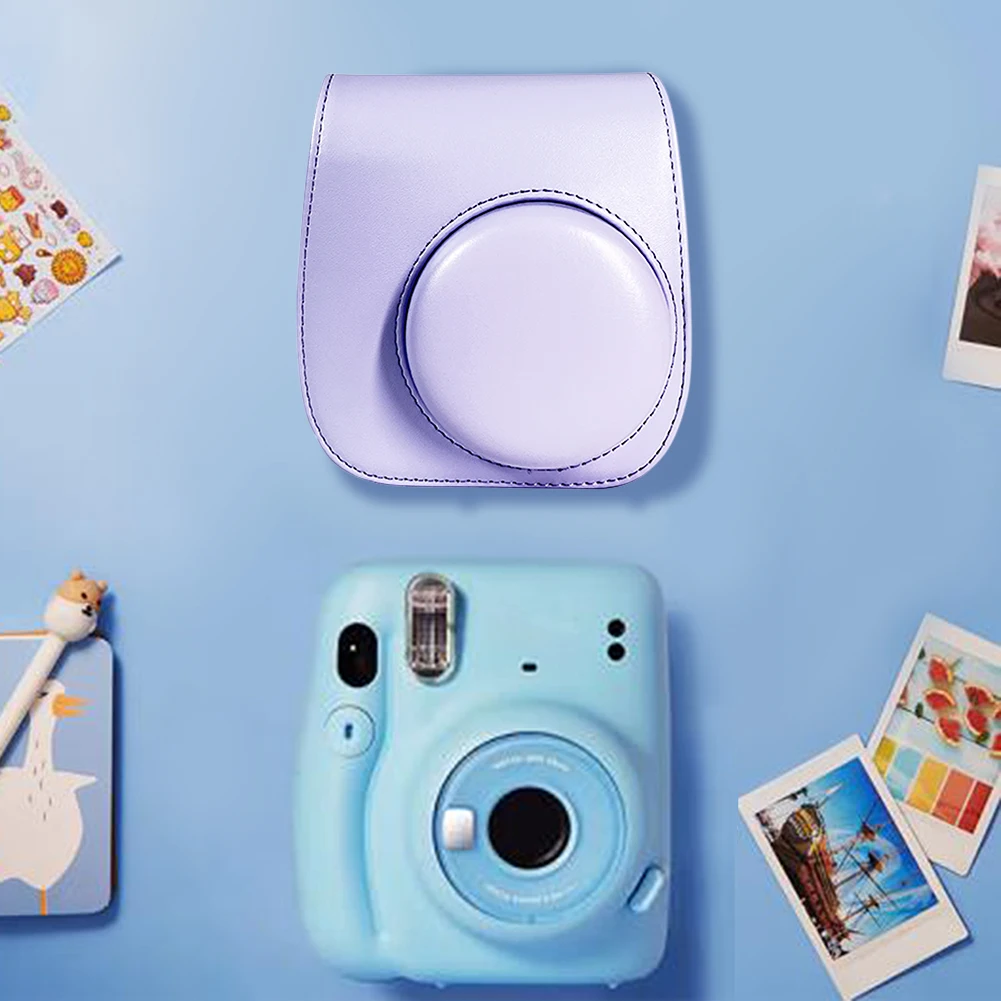 Instant Camera Bags PU Leather Camera Case Storage Bag Scratchproof Lightweight Accessories for Fujifilm Instax Mini 12/11/9/8