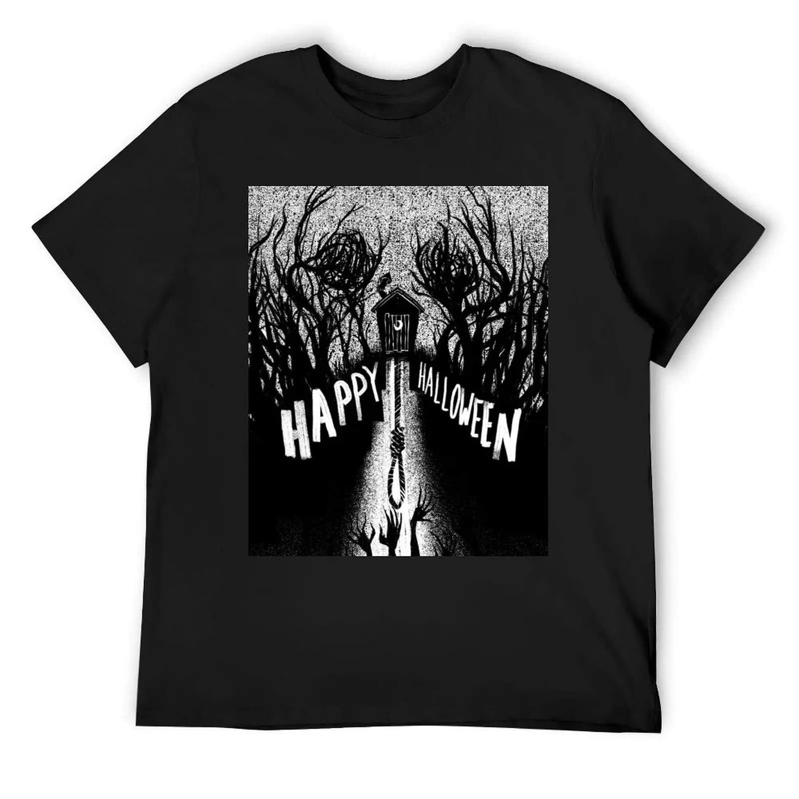 The Executioner's Outhouse Halloween Tee Shirt T-Shirt plain tees Men's clothing