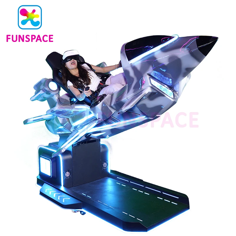 Funspace Factory Wholesale VR Equipment 9D VR Shooting Flight Game Virtual Reality Airplane Simulator