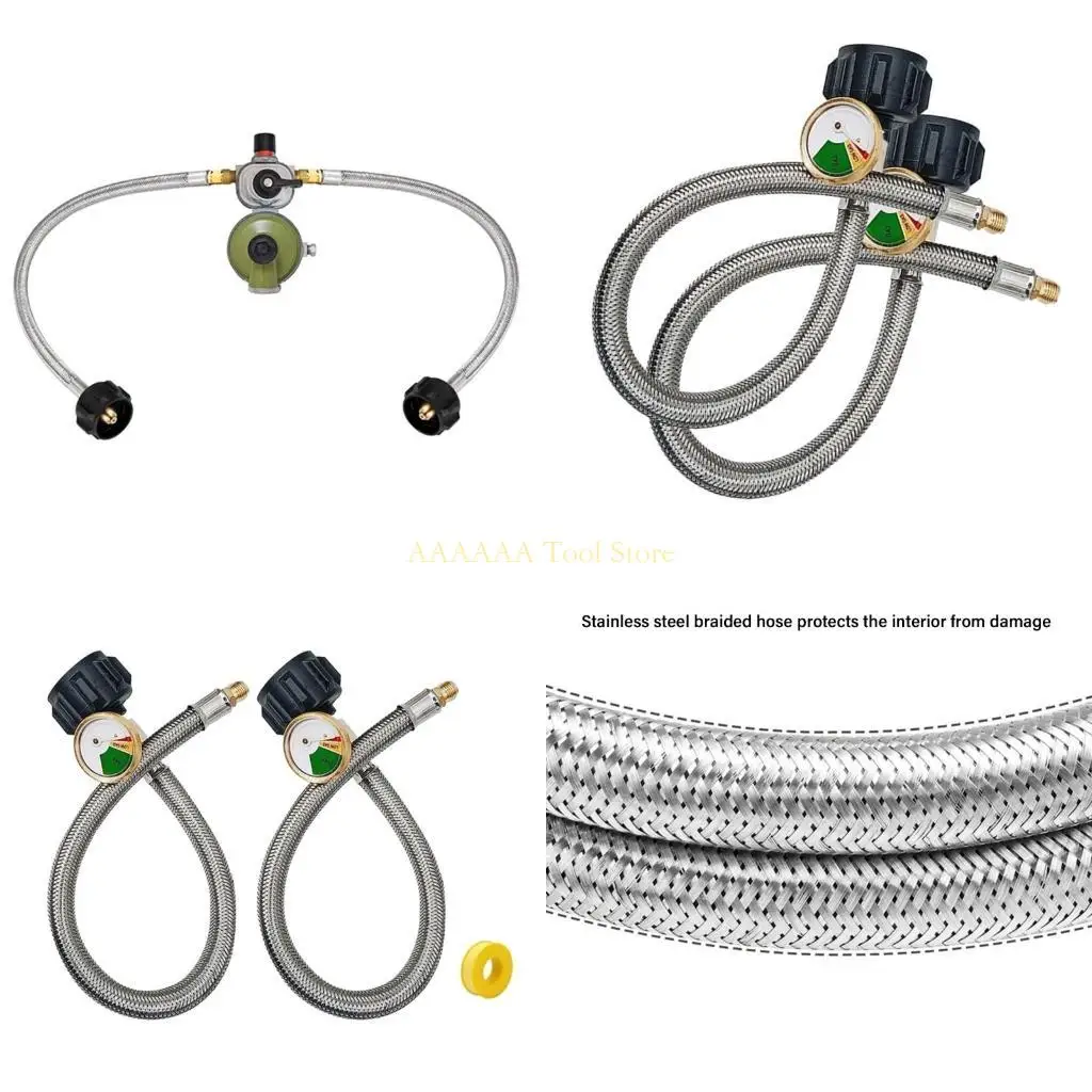 

A2BE Propane Hose Connector с датчиками 17 -дюймового пропана из нержавеющей стали.