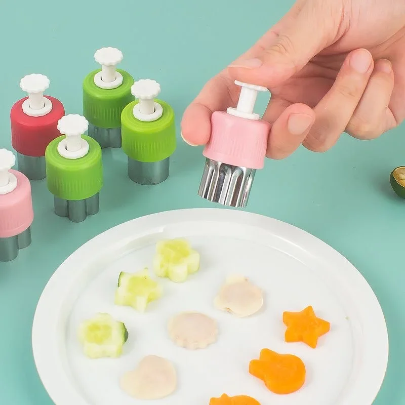 

3pcs Pressed Fruit Printing Cutting Die, Butterfly Noodle Flower Cutter, Stainless Steel Vegetable and Fruit Biscuit Cutting Die