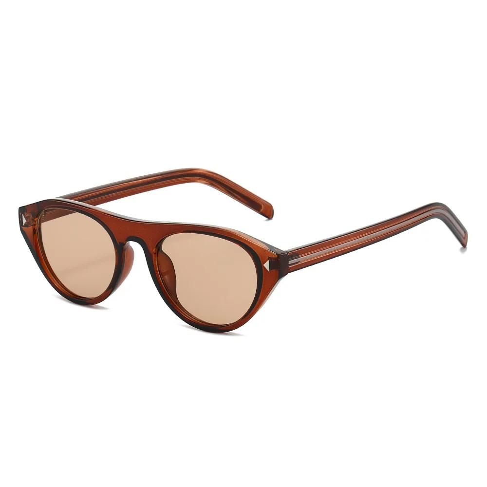 2026 Neue heiße kleine Cat-Eye-Sonnenbrille für Damen – Vintage Dreieck-Nieten-Cateye-Sonnenbrille für elegante Damen in Leoparden- und Schwarztonen
