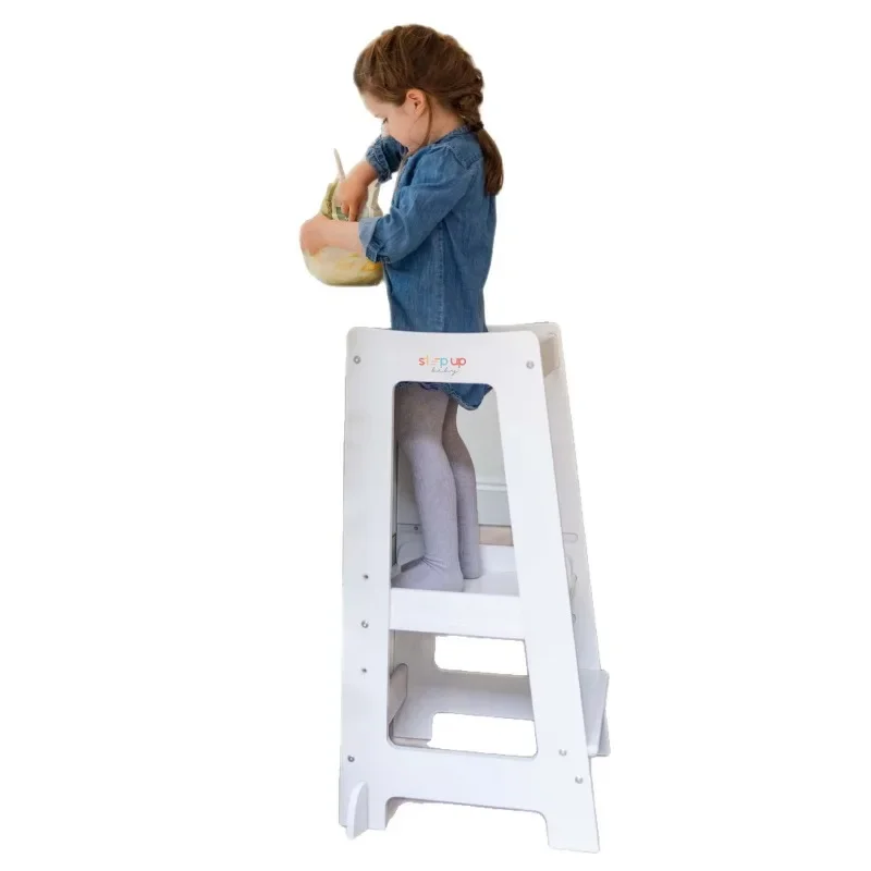 Children's Learning Tower Solid Wood Household Washing Foot Stool Kitchen Standing Stool Baby Dining Chair Foldable Chair