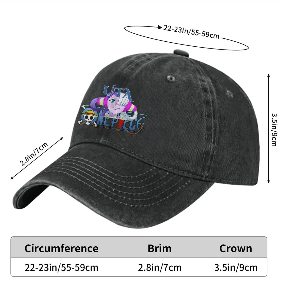 A Uta Casquette Peaked Cap One-Pieces Anime Sun Shade Cotton Hats For Men Women