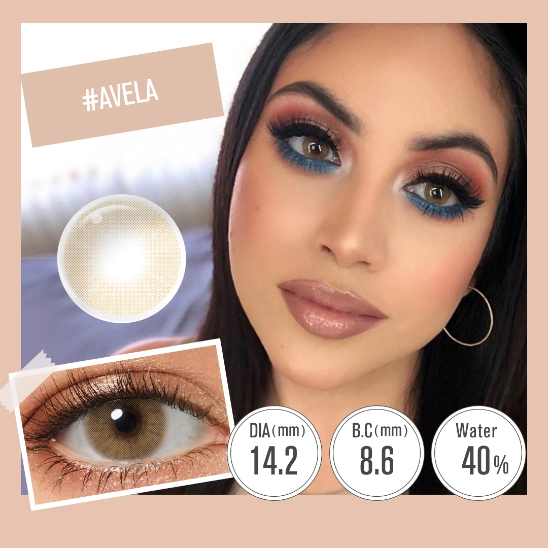 Image 5: Chaud! Freshgo Hidrocor lentilles de contact colorées pour les yeux lentilles pour les yeux naturelles lentilles de contact lentilles de mode 1 paire annuelle 14.2mm