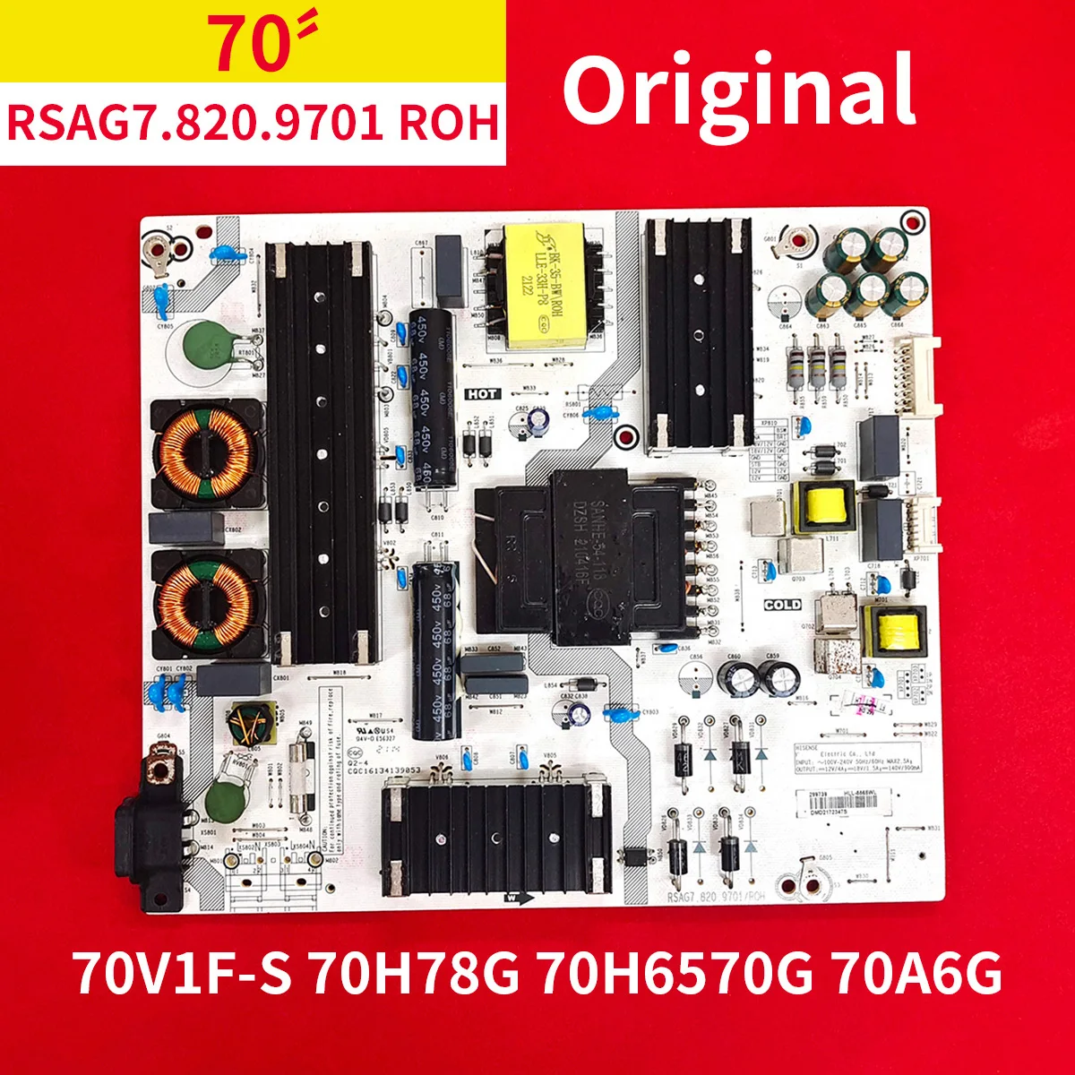 Good quality Original RSAG7.820.9701/ROH Power Board for 70V1F-S HLL-5865WA CQC16134139053 70H78G 70H6570G 70A6G