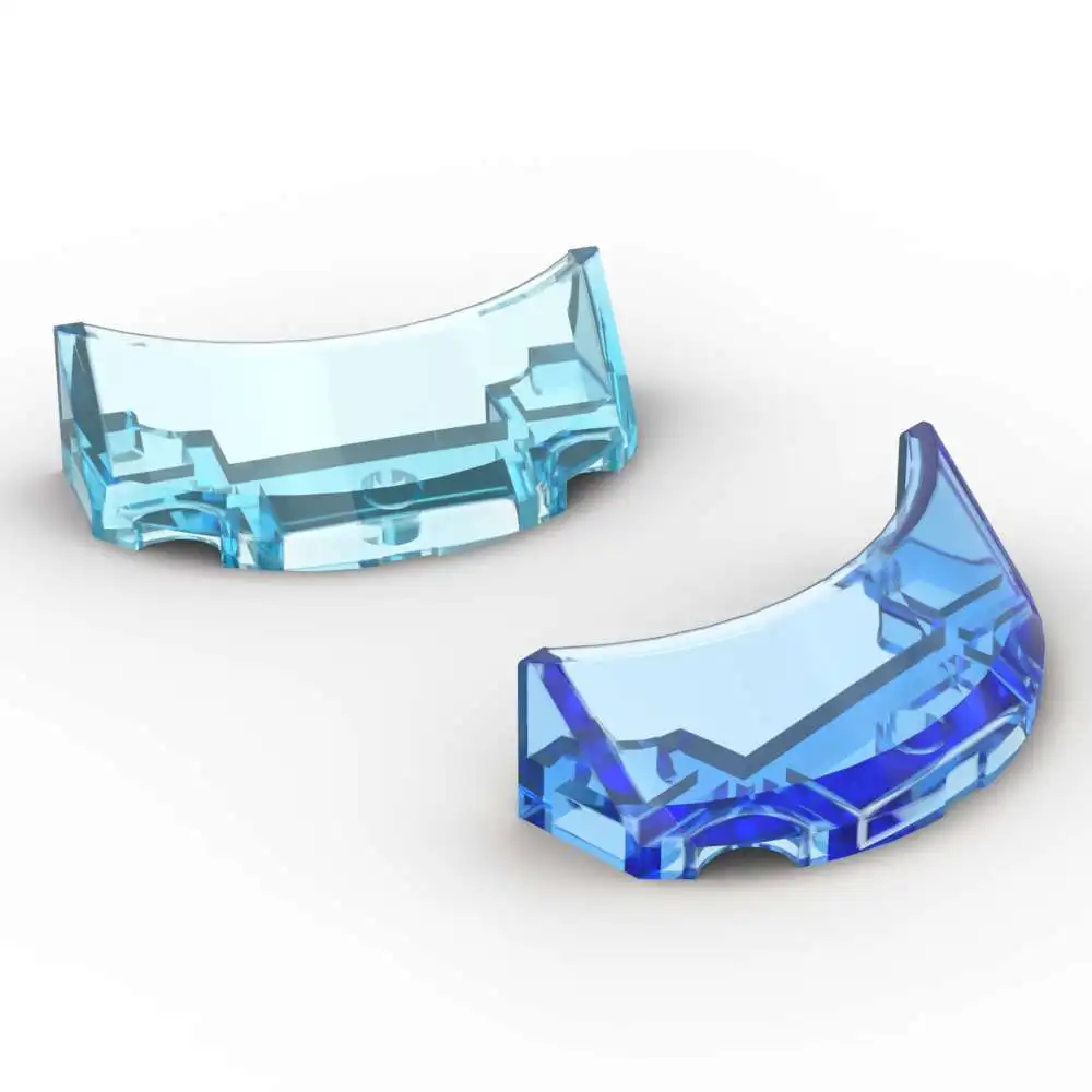 MOC 10PCS Part Bricks 81911 Windscreen 2x4x1 Building Blocks Set Curved Car Glass Vehicle Puzzle DIY Toy Children Birthday Gifts