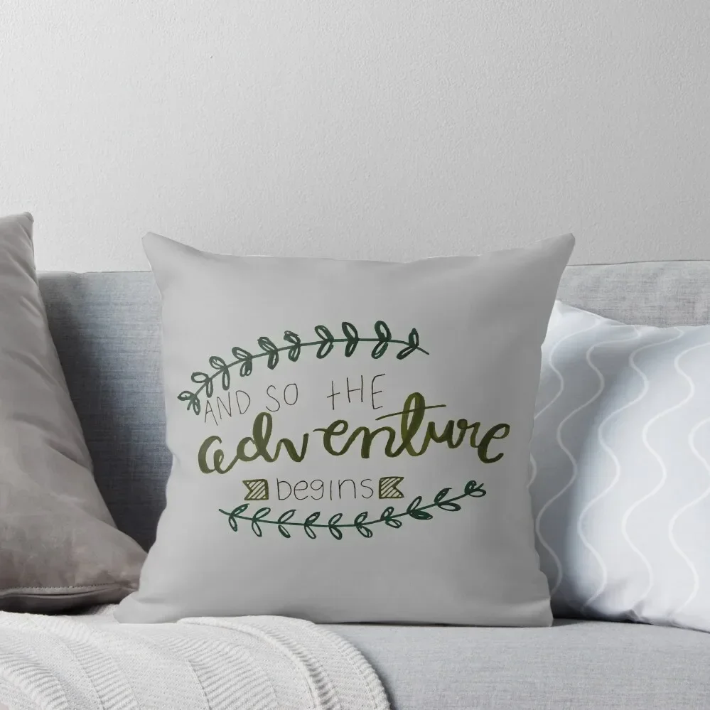 

And So The Adventure Begins Throw Pillow Christmas Pillows Decorative Sofa Cushions Christmas Pillow pillow