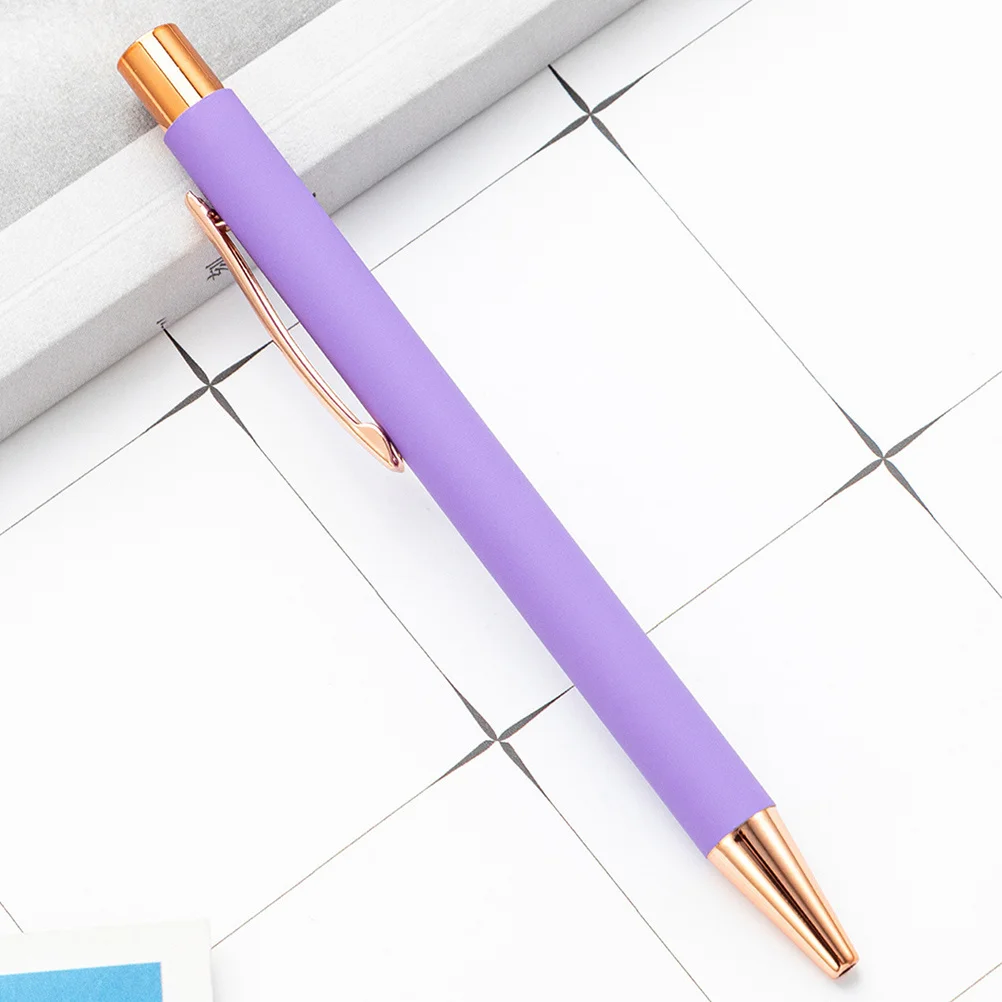 

10pcs Click Pen Metal Ballpoint Pens Bright Color Smooth Writing For Exam Office School Use Aesthetic Ergonomic Portable Writing