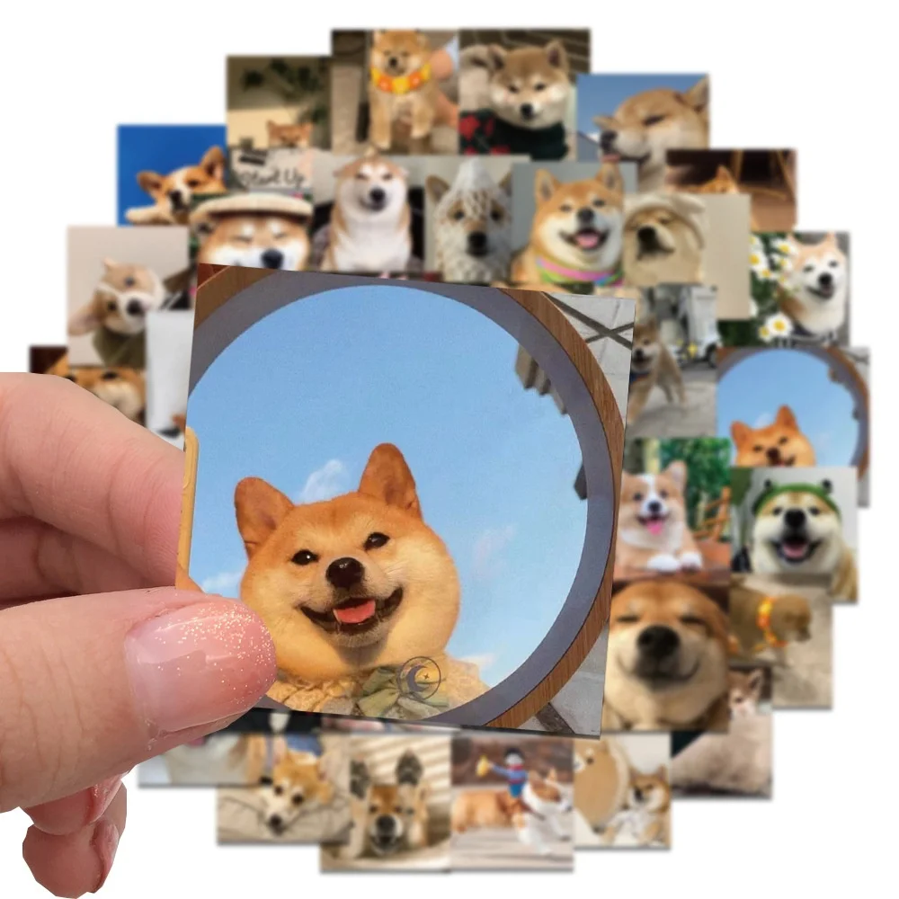 10/30/50PCS Cute Shiba Inu Corgi Cute Pet Dog Sticker For personality Toys Luggage Laptop iPad Cup Phone Case Sticker Wholesale