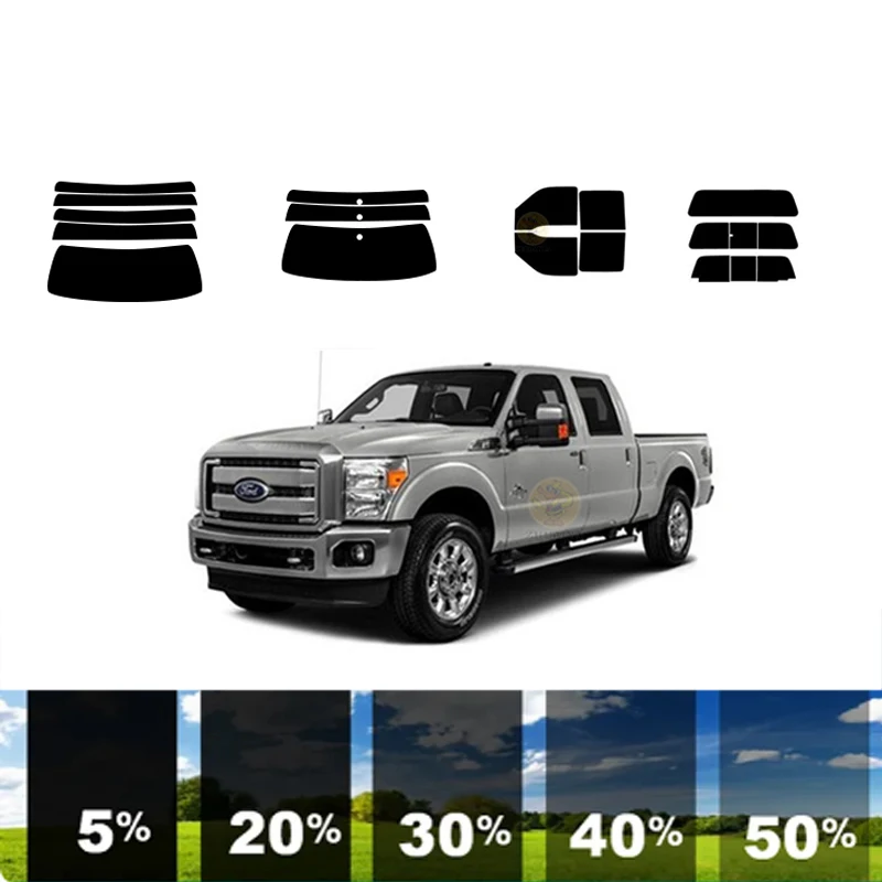 precut Removable Window Tint Film For Car 100% UVR 5%-70%VLT Heat Insulation Carbon ﻿For FORD F-250 2 DR PU 2008-2016