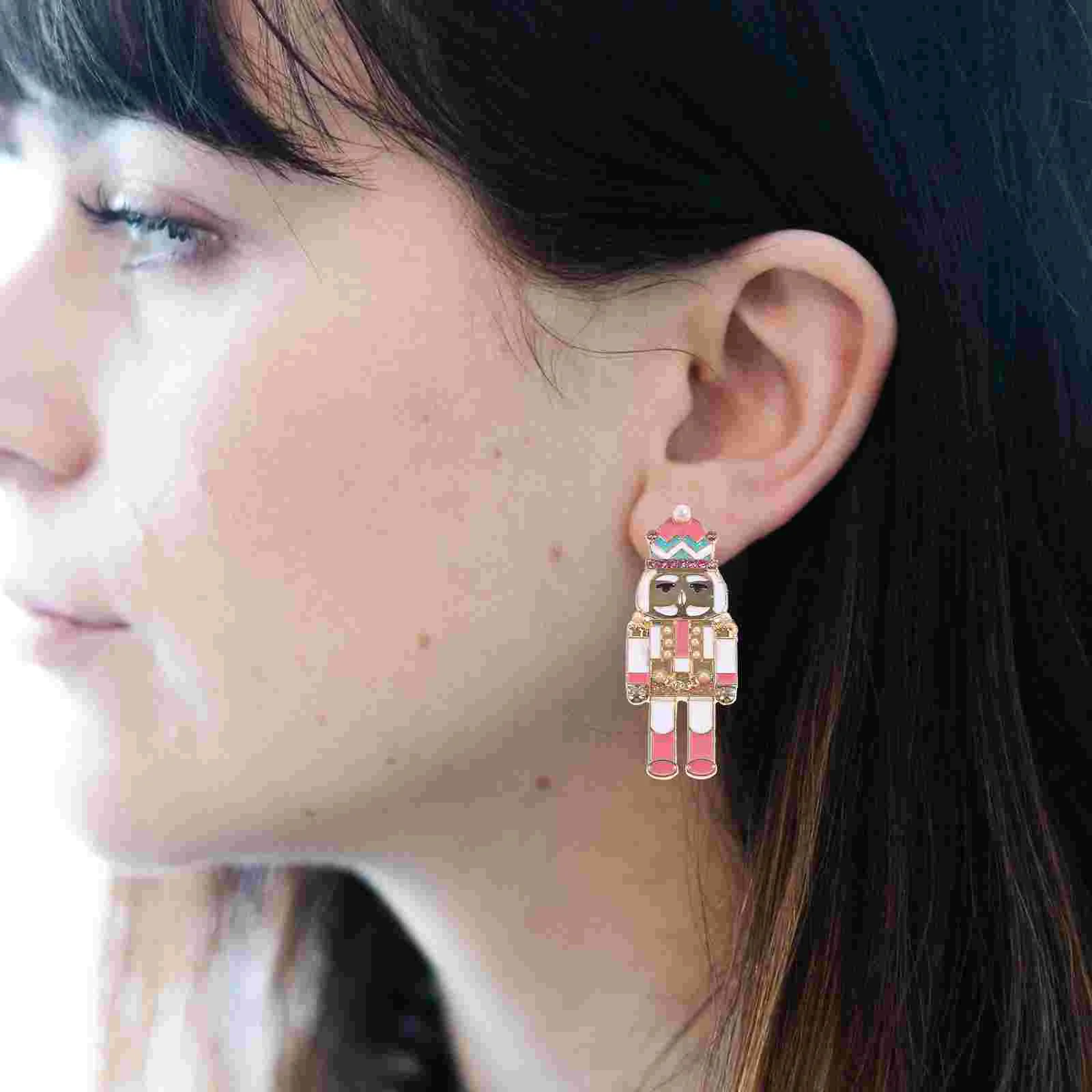 1 Pair Nutcracker Earrings Fashion Dangle Earrings Women Drop Earrings Unique Jewelry christmas earrings