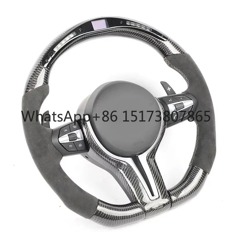 

Carbon Fiber Steering Wheel Fit For M2 M3 M4 M5 M6 X5M X6M F30 F10 F26 F15 F80 LED Steering Wheel